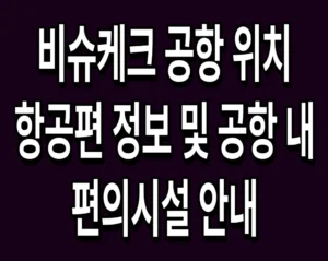 비슈케크 공항 위치 항공편 정보 및 공항 내 편의시설 안내