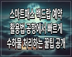 스마트패스 백드랍 예약 활용법 공항에서 빠르게 수하물 처리하는 꿀팁 공개