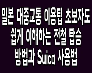 일본 대중교통 이용팁 초보자도 쉽게 이해하는 전철 탑승 방법과 Suica 사용법