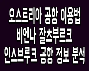 오스트리아 공항 이용법 비엔나 잘츠부르크 인스브루크 공항 정보 분석