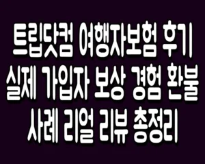 트립닷컴 여행자보험 후기 실제 가입자 보상 경험 환불 사례 리얼 리뷰 총정리