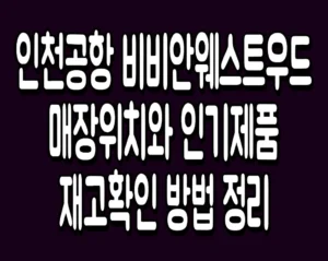 인천공항 비비안웨스트우드 매장위치와 인기제품 재고확인 방법 정리