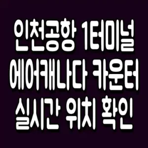 인천공항 1터미널 에어캐나다 카운터 실시간 위치 확인