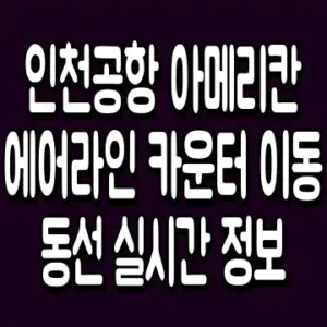 인천공항 아메리칸 에어라인 카운터 이동 동선 실시간 정보