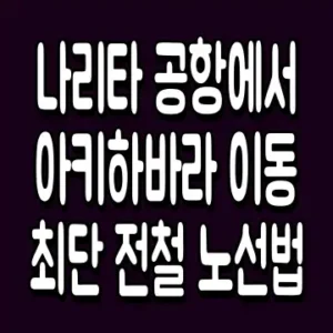 나리타 공항에서 아키하바라 이동 최단 전철 노선법