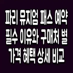 파리 뮤지엄 패스 예약 필수 이유와 구매처 별 가격 혜택 상세 비교