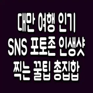 대만 여행 인기 SNS 포토존 인생샷 찍는 꿀팁 총집합