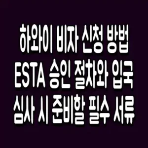 하와이 비자 신청 방법 ESTA 승인 절차와 입국 심사 시 준비할 필수 서류