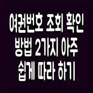 여권번호 조회 확인 방법 2가지 아주 쉽게 따라 하기