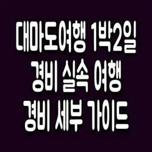 대마도여행 1박2일 경비 실속 여행경비 세부 가이드