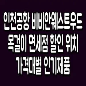 인천공항 비비안웨스트우드 목걸이 면세점 할인 위치 가격대별 인기제품