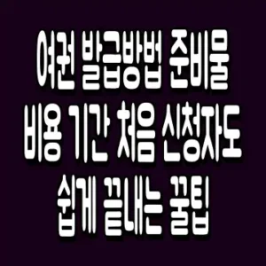 여권 발급방법 준비물 비용 기간 처음 신청자도 쉽게 끝내는 꿀팁