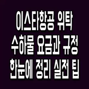 이스타항공 위탁 수하물 요금과 규정 한눈에 정리 실전 팁