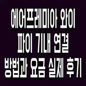 에어프레미아 와이파이 기내 연결 방법과 요금 실제 후기