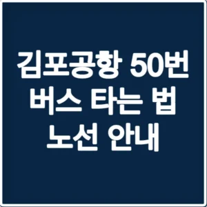 김포공항 50번 버스 타는 법 노선 안내