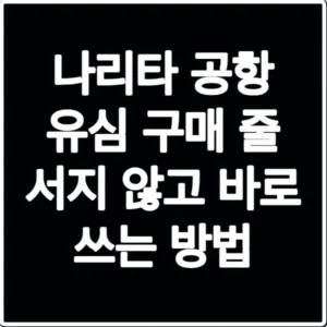 나리타 공항 유심 구매 줄 서지 않고 바로 쓰는 방법