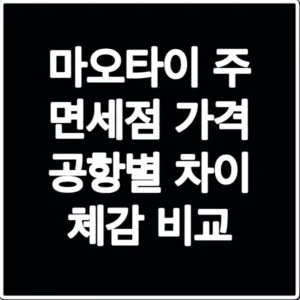 마오타이 주 면세점 가격 공항별 차이 체감 비교