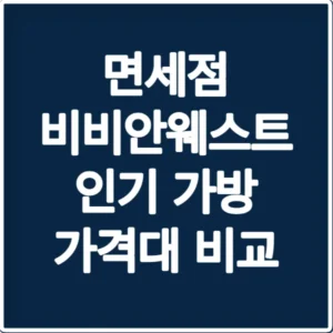 면세점 비비안웨스트 인기 가방 가격대 비교