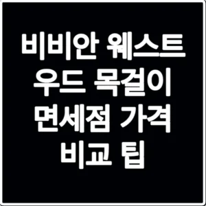 비비안 웨스트 우드 목걸이 면세점 가격 비교 팁