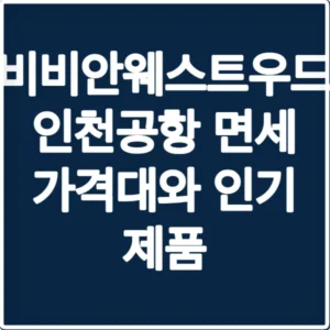 비비안웨스트우드 인천공항 면세 가격대와 인기 제품