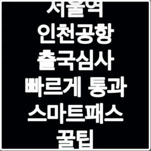 서울역 인천공항 출국심사 빠르게 통과 스마트패스 꿀팁