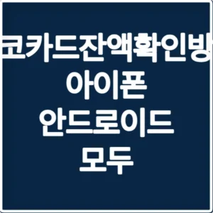 이코카드잔액확인방법 아이폰 안드로이드 모두