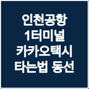 인천공항 1터미널 카카오택시 타는법 동선