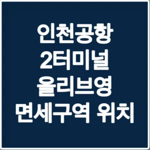 인천공항 2터미널 올리브영 면세구역 위치