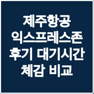 제주항공 익스프레스존 후기 대기시간 체감 비교